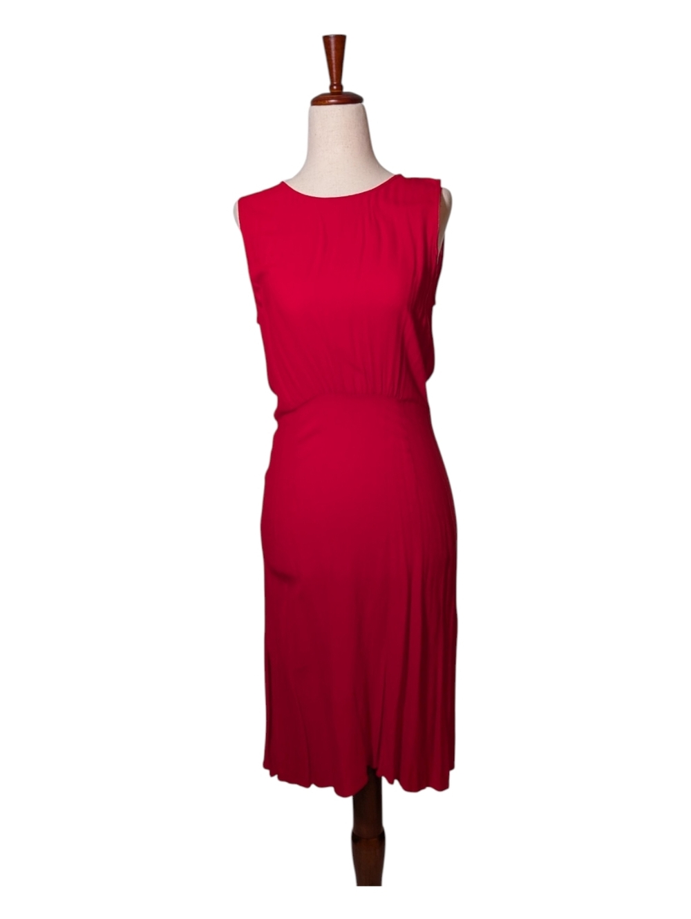 Vintage Reformed Urban Outfitters Knee Length Red Dress